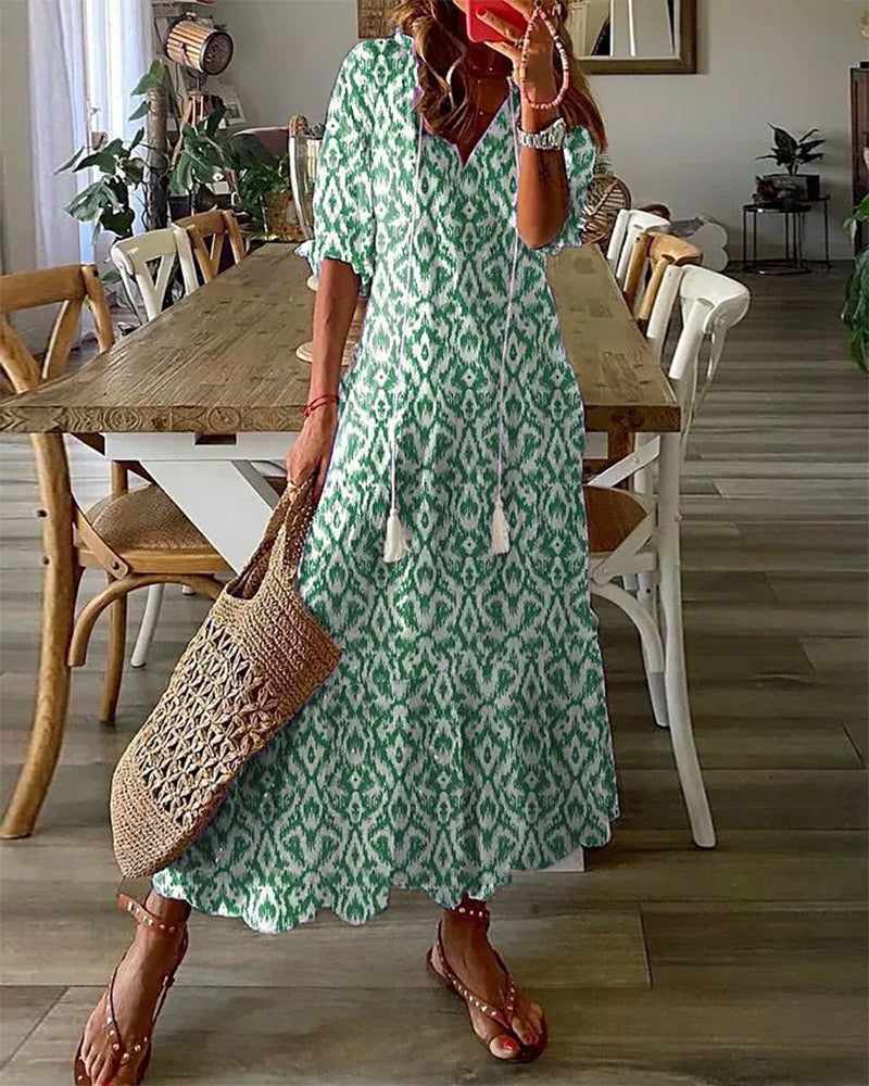 Celestine | Women's Boho Print Maxi Dress