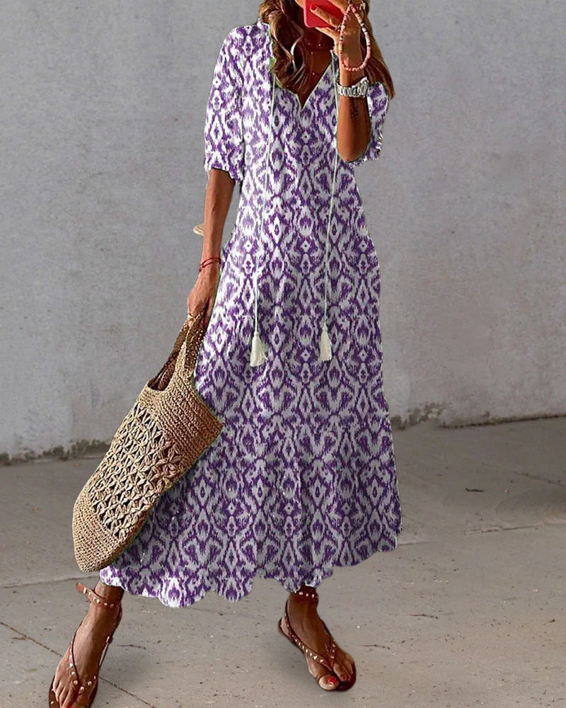 Celestine | Women's Boho Print Maxi Dress