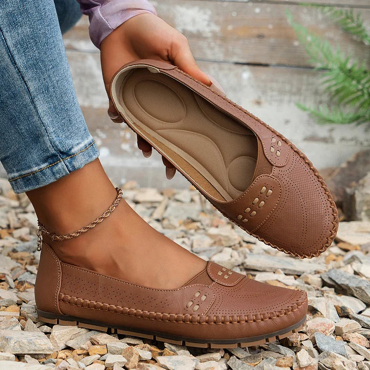Delphine | Women's Slip-On Stud Detail Loafers