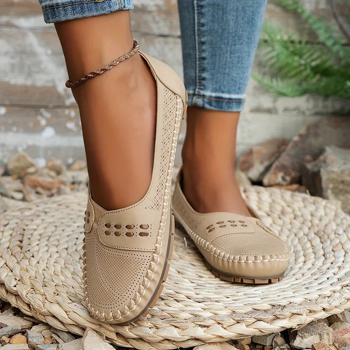 Delphine | Women's Slip-On Stud Detail Loafers