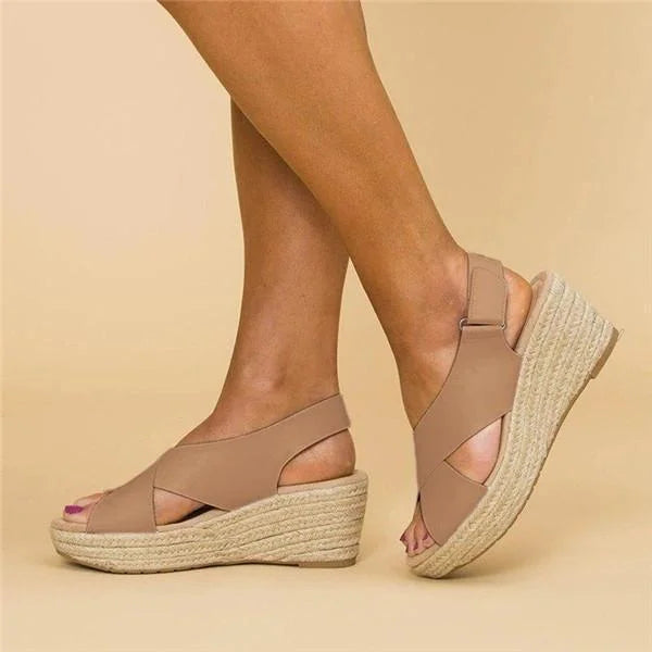 Volda | Women's Cross Strap Wedge Sandals