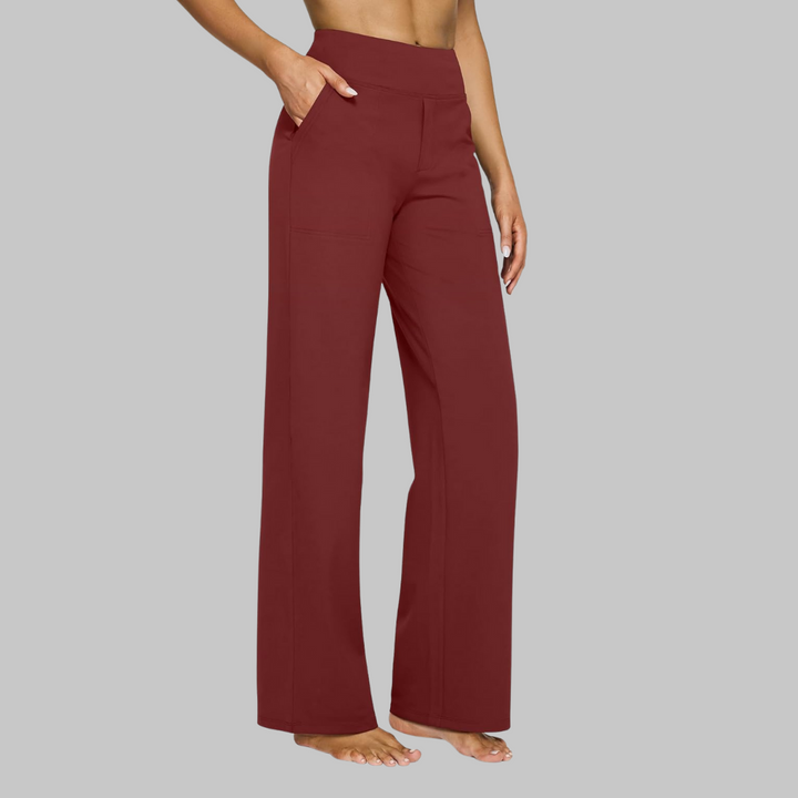 Elmyra | Women's Soft Jersey Wide Leg Trousers