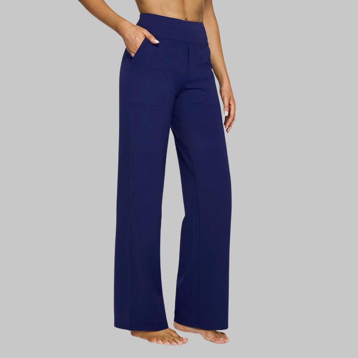 Elmyra | Women's Soft Jersey Wide Leg Trousers