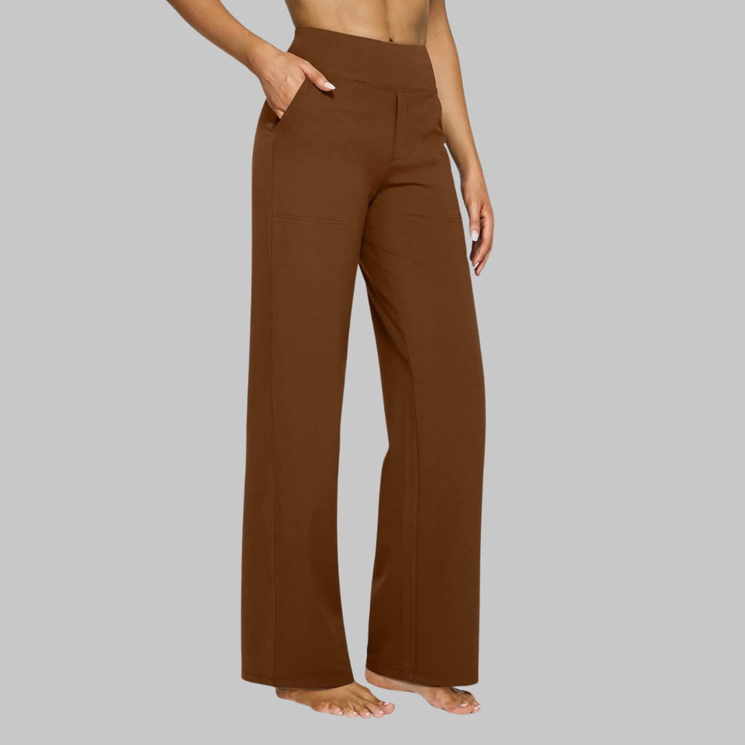 Elmyra | Women's Soft Jersey Wide Leg Trousers