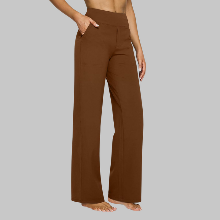 Elmyra | Women's Soft Jersey Wide Leg Trousers
