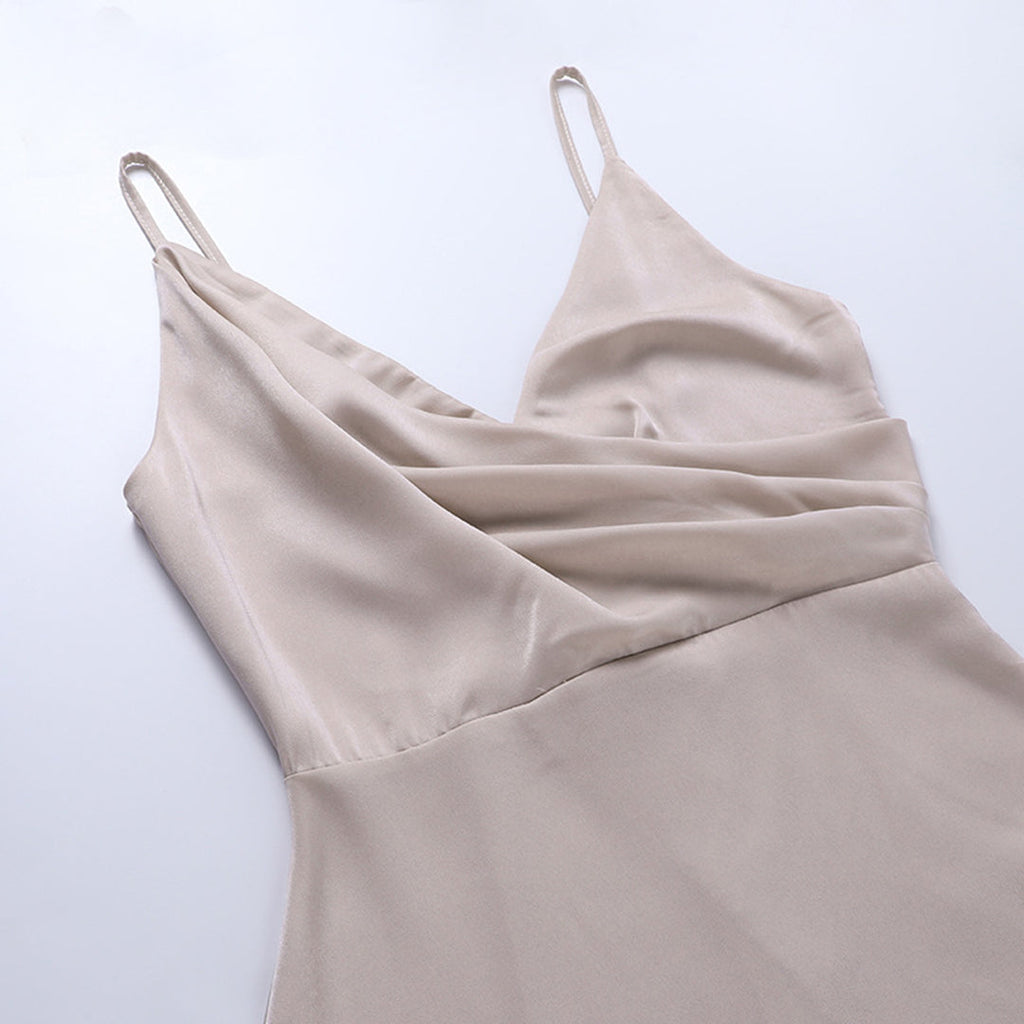 Olyndra | Women's Elegant Cowl Neck Slit Maxi Dress