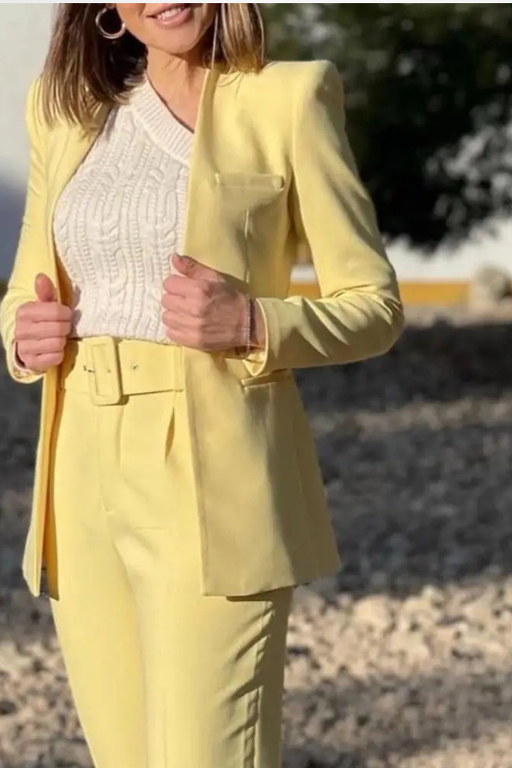 Harriet | Women's Tailored Blazer and Wide Leg Trousers Suit Set