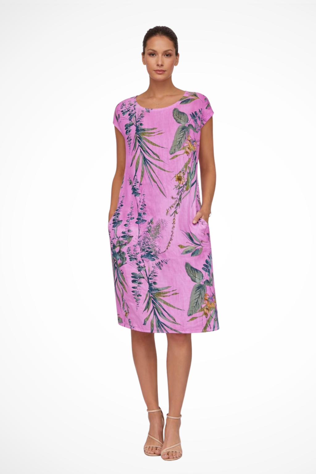 Gweneira | Women's Relaxed Fit Botanical Print Summer Dress