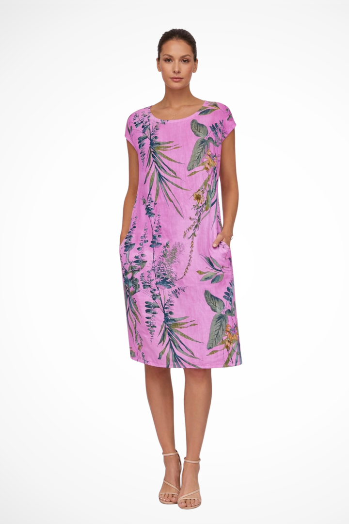 Gweneira | Women's Relaxed Fit Botanical Print Summer Dress