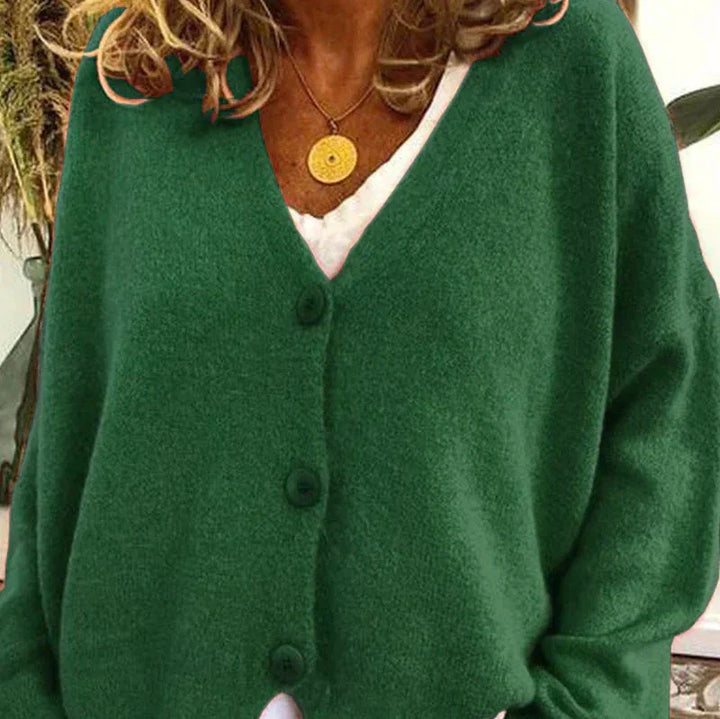 Zaretha | Women's Cozy V-Neck Button Cardigan