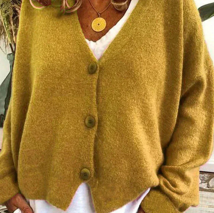 Zaretha | Women's Cozy V-Neck Button Cardigan