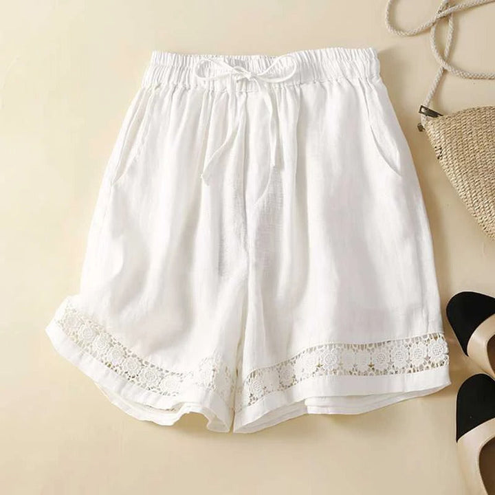 Blythe | Women's Casual Lace-Hem Drawstring Shorts