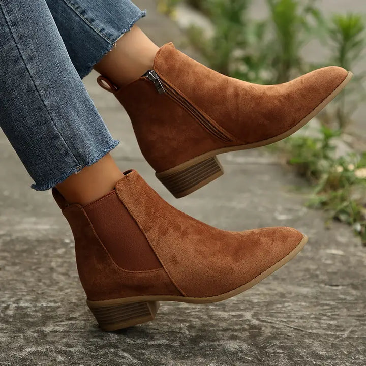 Keilani | Women's Pointed-Toe Side-Zip Chelsea Ankle Boots