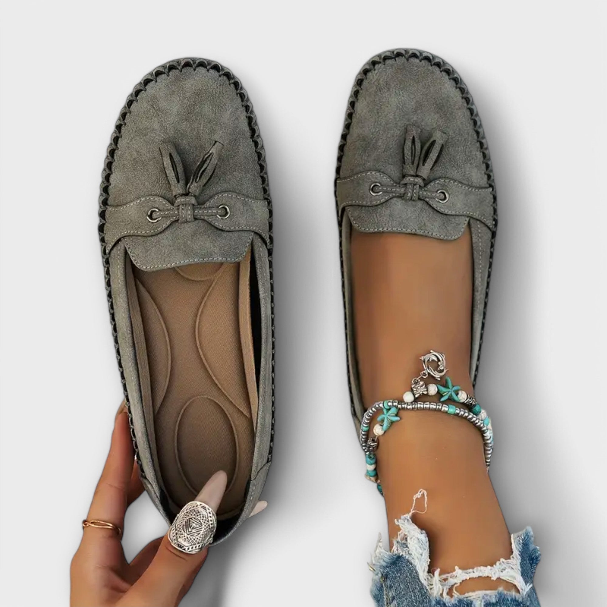 Elowra | Women's Tassel Slip-On Loafers