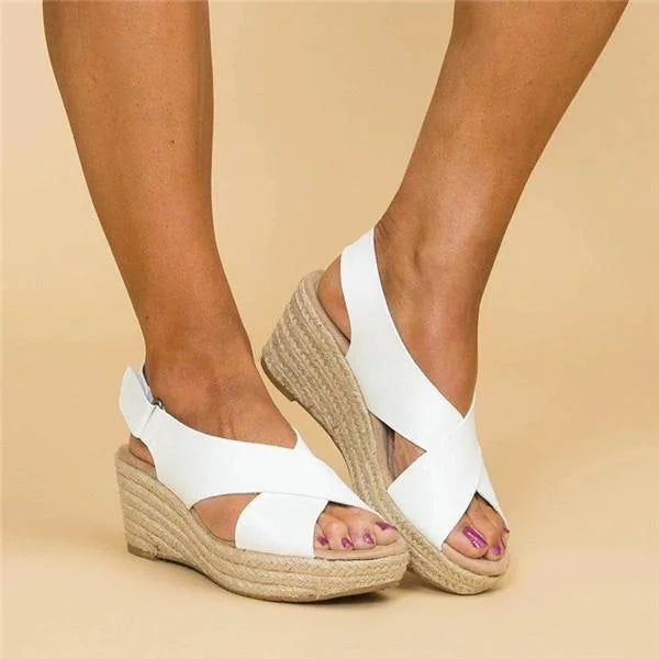 Volda | Women's Cross Strap Wedge Sandals