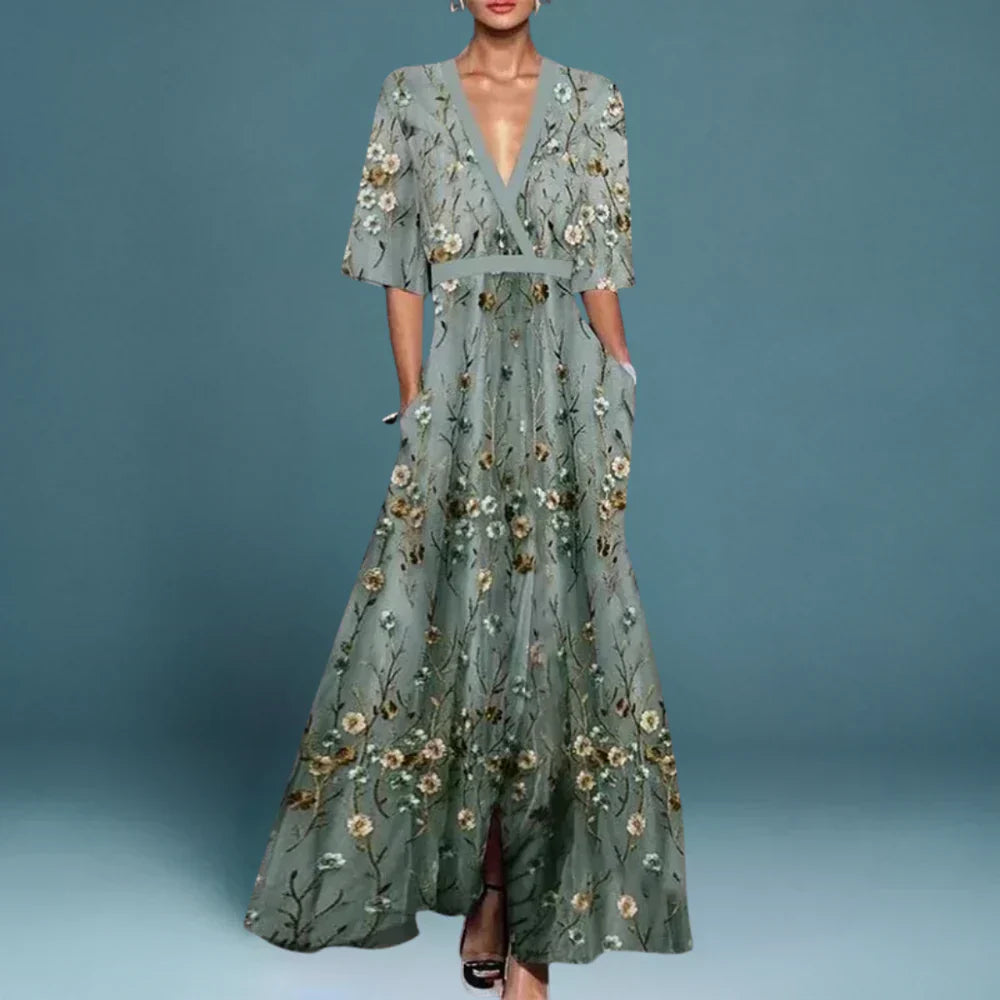 Ravenna | Women's Elegant Floral Maxi Dress