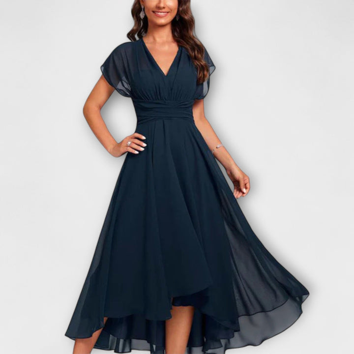 Thireya | Women's Elegant Flowing Midi Dress