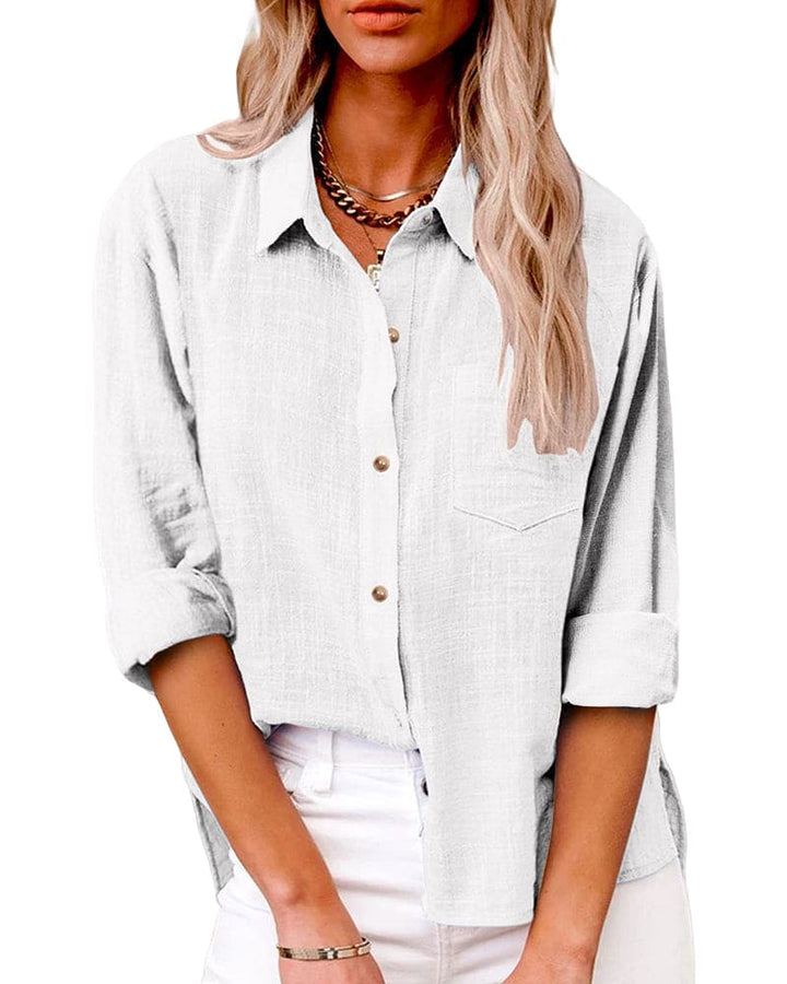 Radmila | Women's Relaxed Fit Button-Down Linen Shirt