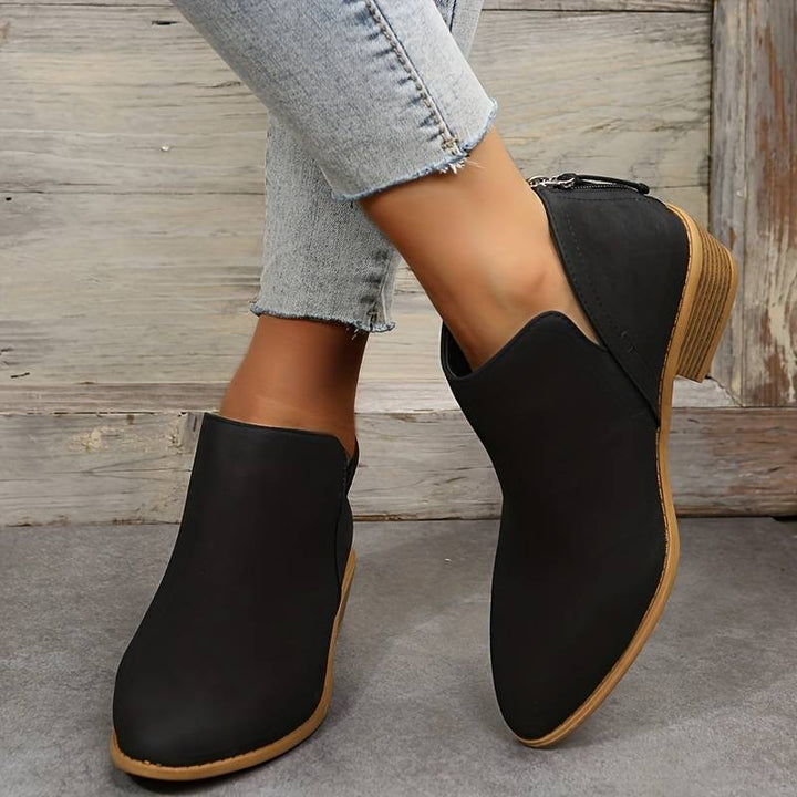Juniper | Women's Pointed-Toe V-Cut Ankle Boots