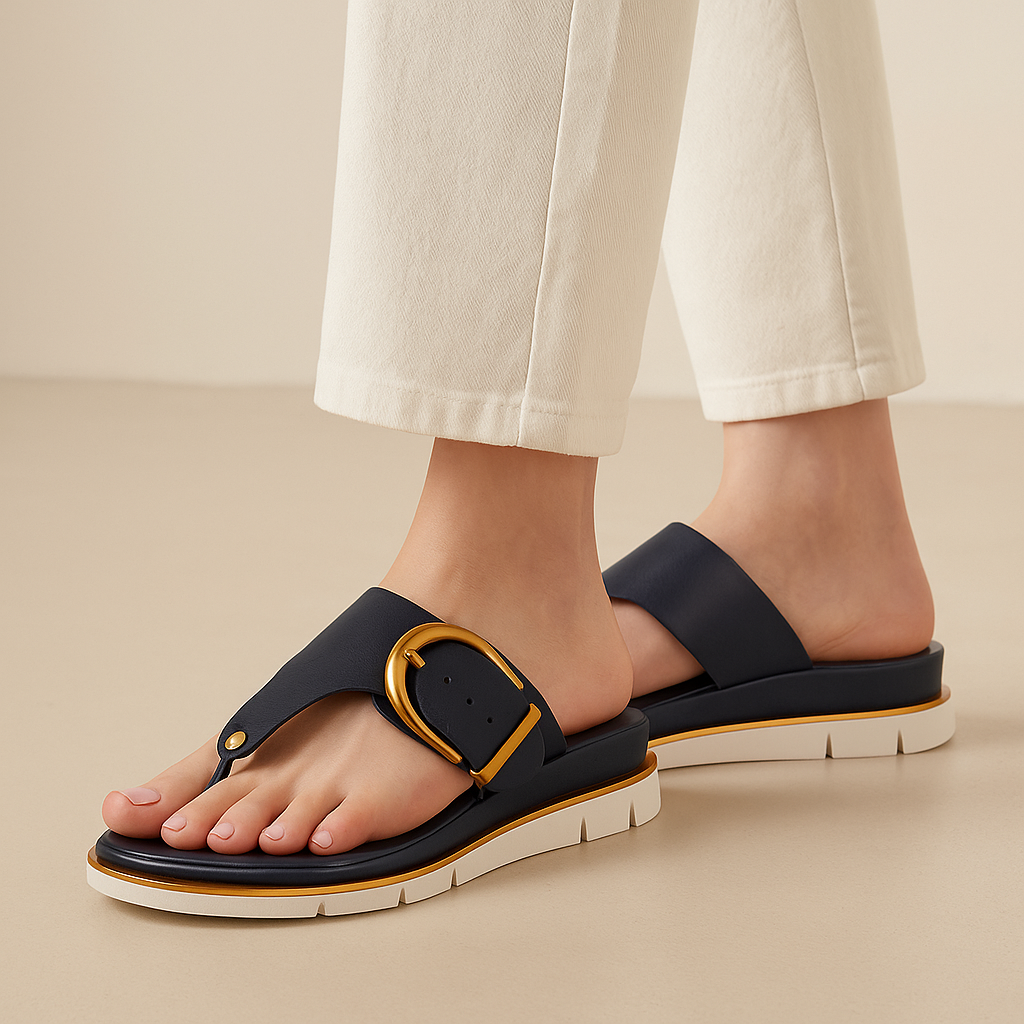 Xiomarette | Women's Cushioned Thong Slide Sandals