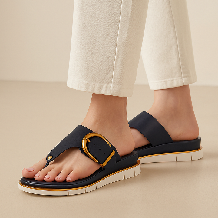 Xiomarette | Women's Cushioned Thong Slide Sandals