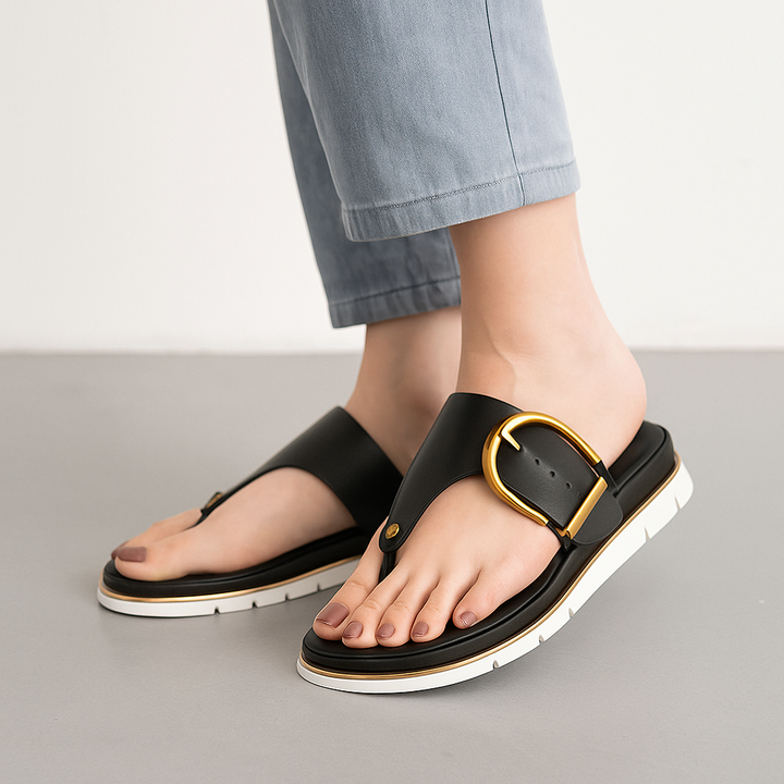 Xiomarette | Women's Cushioned Thong Slide Sandals