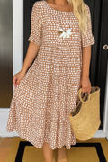 Norellea | Women's Polka Dot Short Sleeve Midi Dress