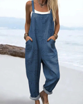 Rowena | Women's Casual Floral-Print Slouchy Dungaree