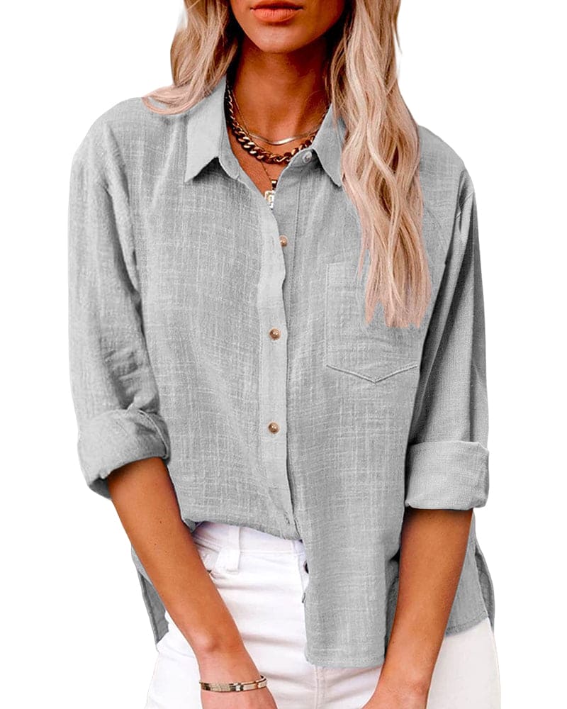 Radmila | Women's Relaxed Fit Button-Down Linen Shirt