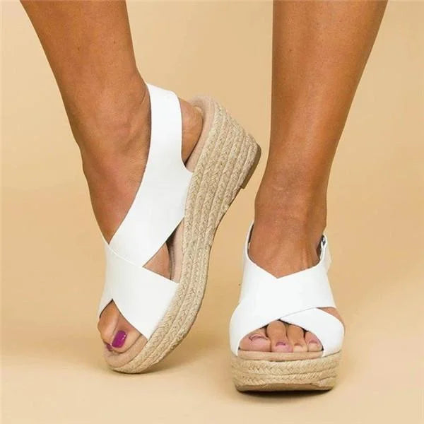 Volda | Women's Cross Strap Wedge Sandals