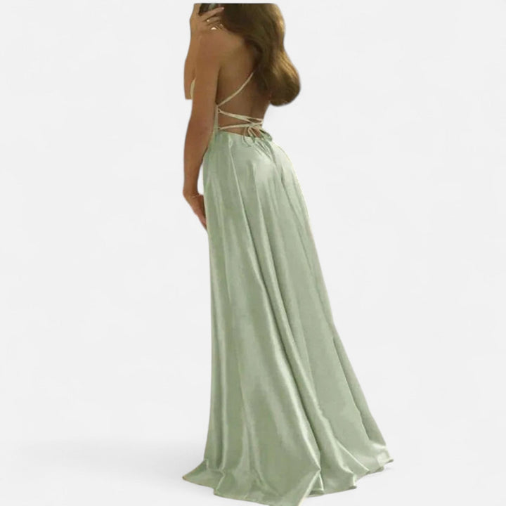 Eadlyn | Women's Elegant Spaghetti Strap Slit Maxi Dress
