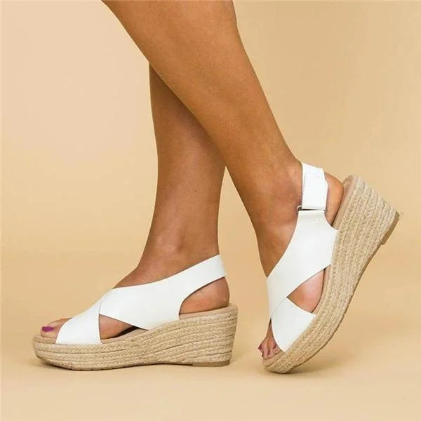 Volda | Women's Cross Strap Wedge Sandals