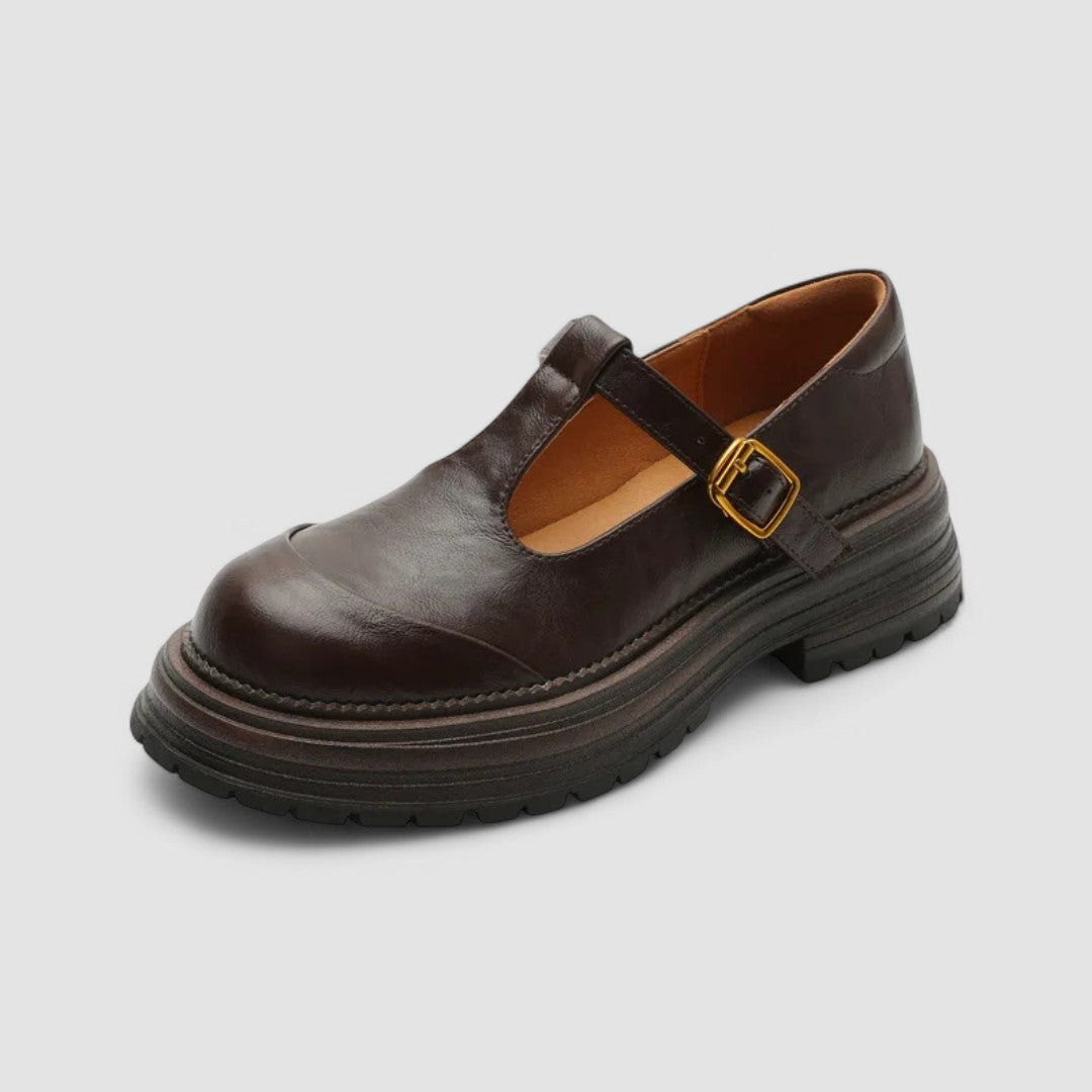 Isenra | Women's T-Strap Chunky Sole Mary Jane Shoes
