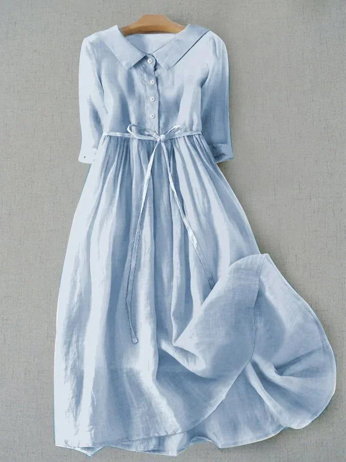 Rosalind | Women's Casual Belted Midi Dress