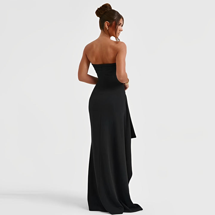 Agatha | Women's Elegant Strapless High Slit Maxi Dress