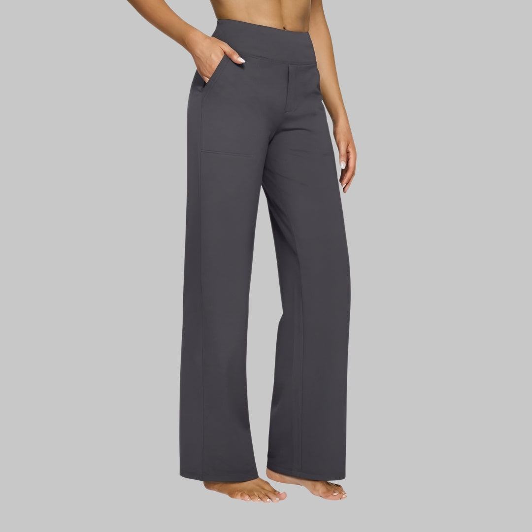 Elmyra | Women's Soft Jersey Wide Leg Trousers