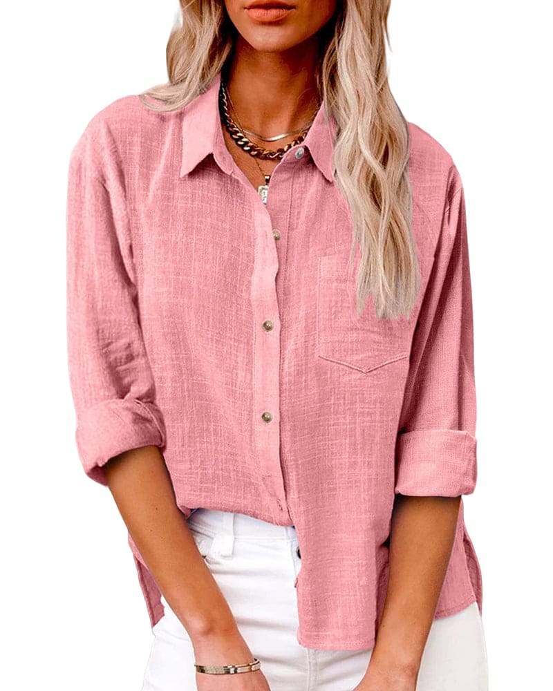 Radmila | Women's Relaxed Fit Button-Down Linen Shirt