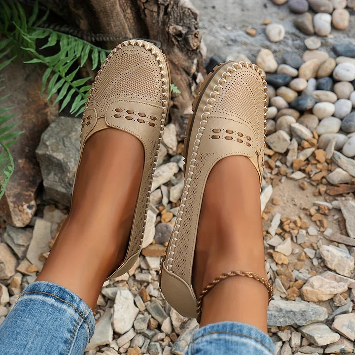 Delphine | Women's Slip-On Stud Detail Loafers