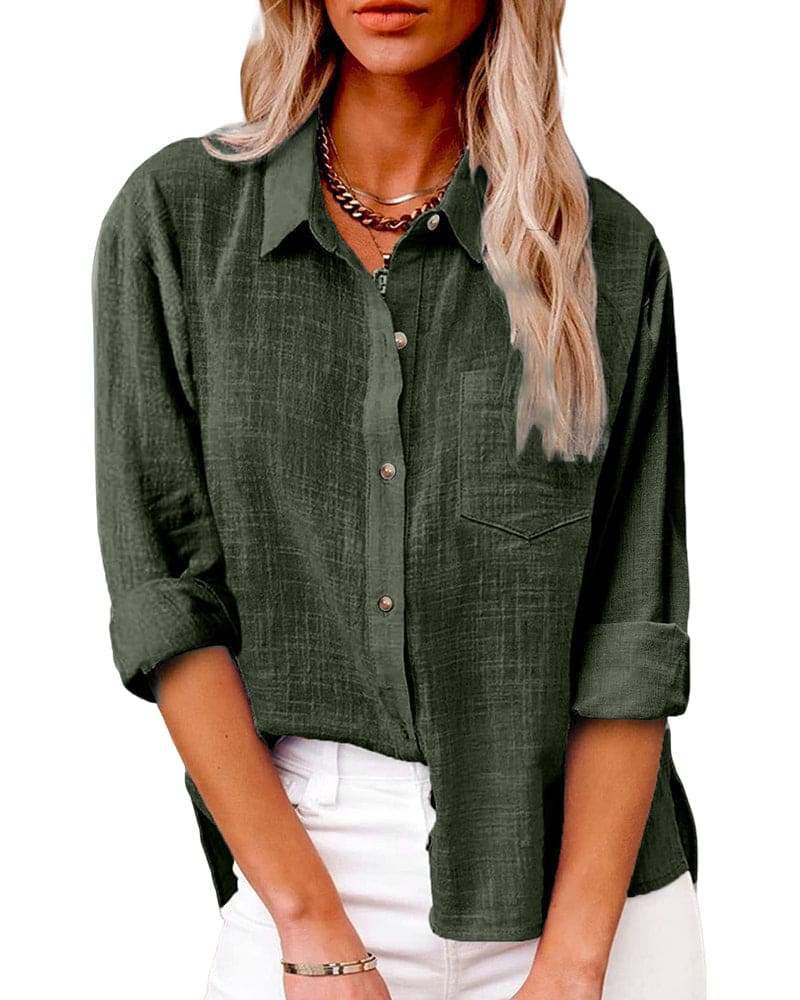Radmila | Women's Relaxed Fit Button-Down Linen Shirt