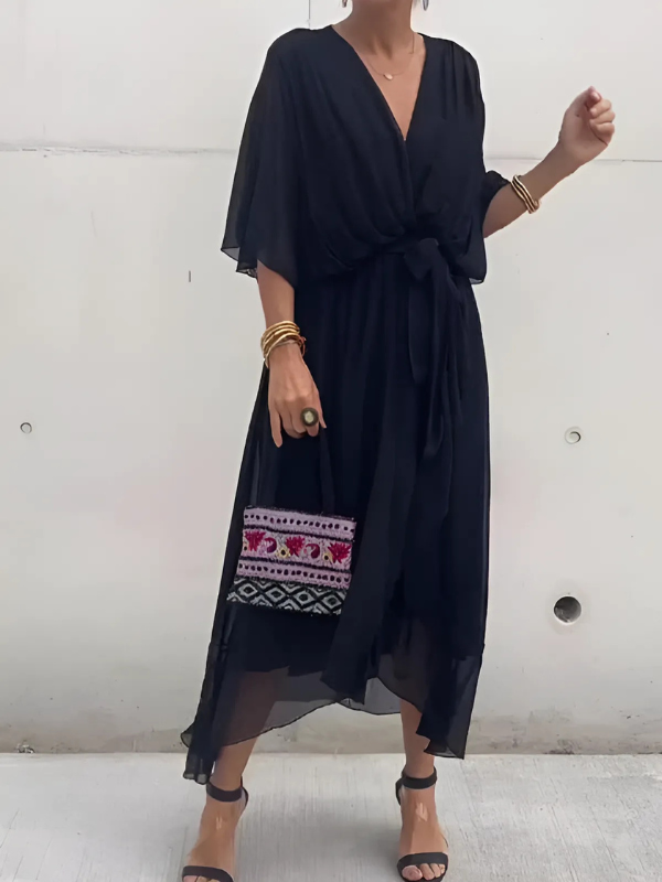 Senya | Women's Wrap Tie Midi Dress