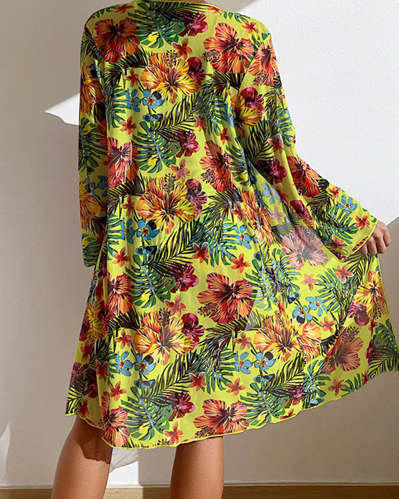 Mirel | Women's Floral Bikini with Cover-Up Set