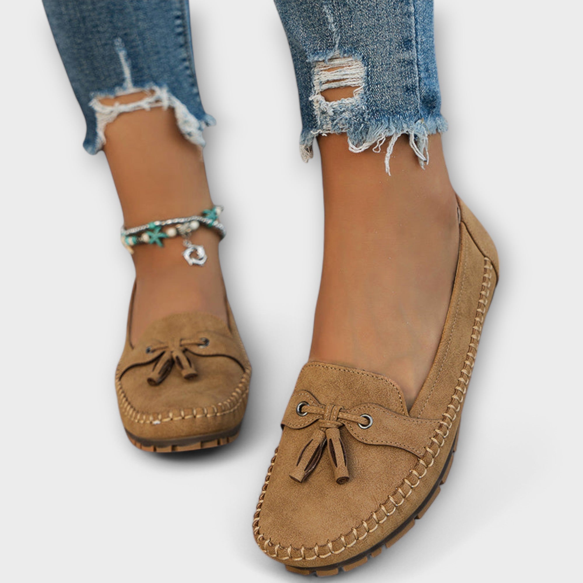 Elowra | Women's Tassel Slip-On Loafers