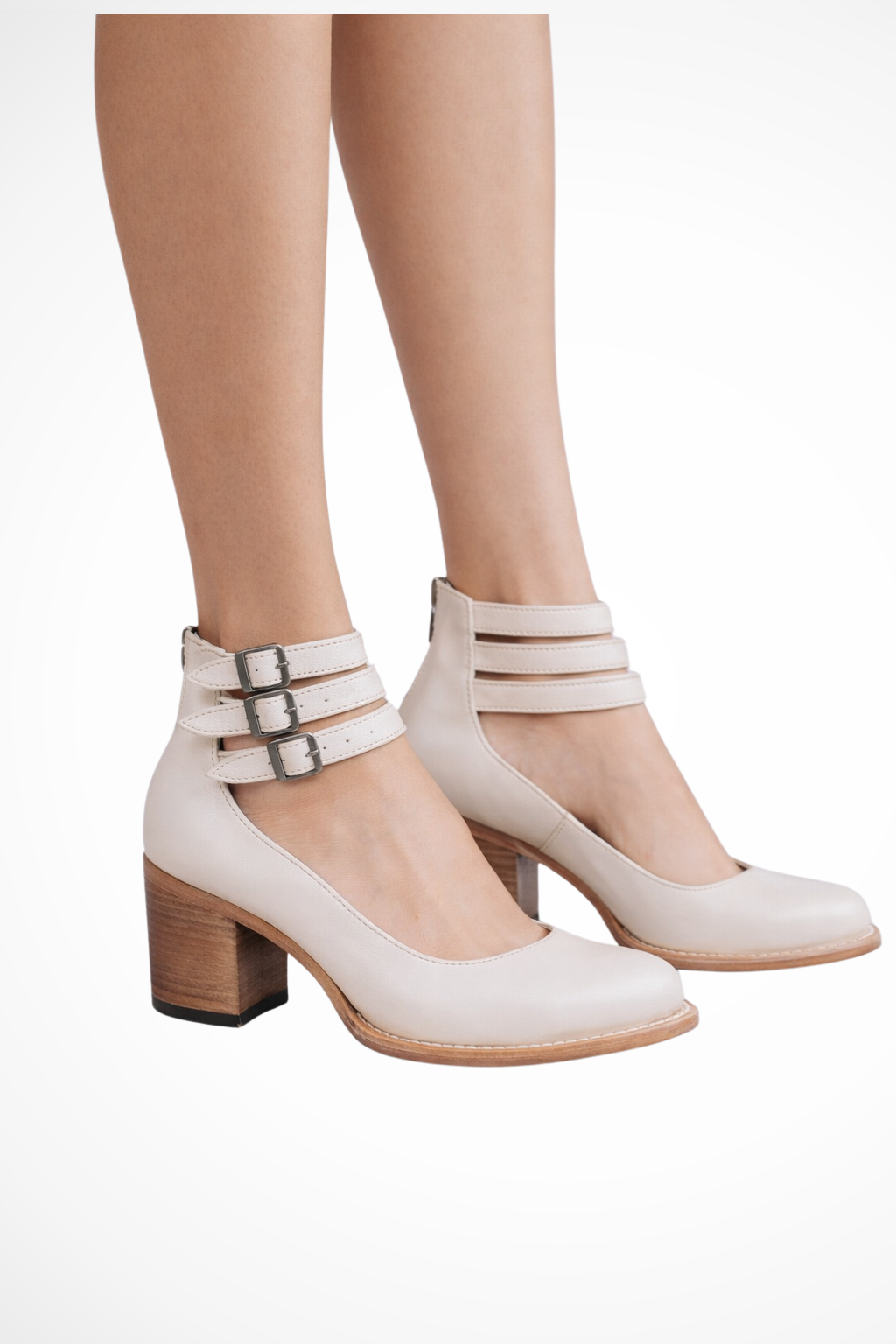 Fionnala | Women's Strappy Double Buckle Ankle Strap Heels
