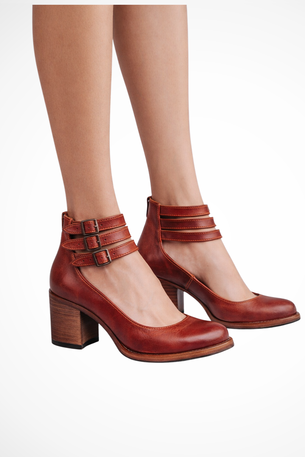 Fionnala | Women's Strappy Double Buckle Ankle Strap Heels