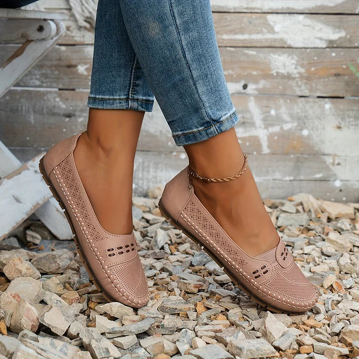 Delphine | Women's Slip-On Stud Detail Loafers