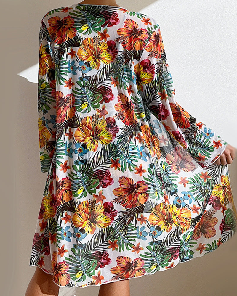 Mirel | Women's Floral Bikini with Cover-Up Set