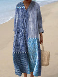 Elodie | Women's Casual Mixed-Print V-Neck Maxi Dress