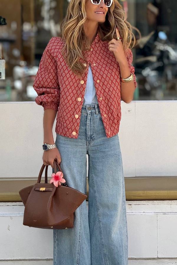 Tamsyn | Women's Printed Button-Up Jacket