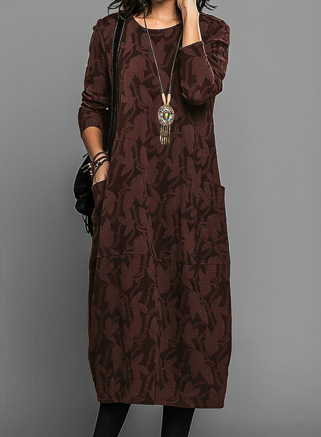 Quireya | Women's Elegant Long Sleeve Maxi Dress