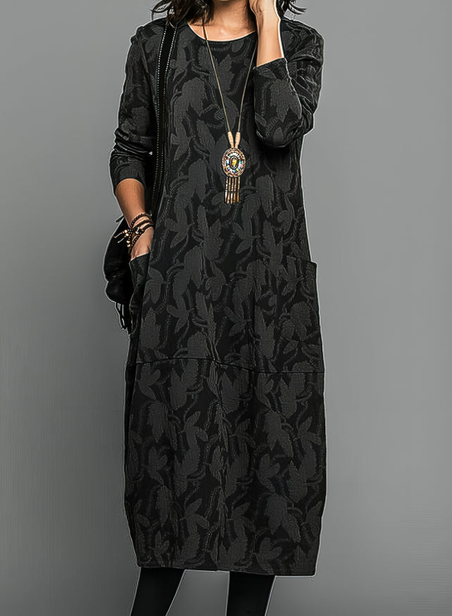 Quireya | Women's Elegant Long Sleeve Maxi Dress